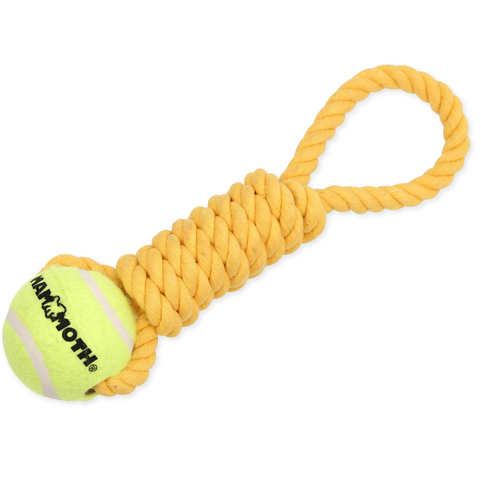 Mammoth Flossy Chews Extra Premium Twister Pull Tugs With Tennis Balls Toy For Dogs