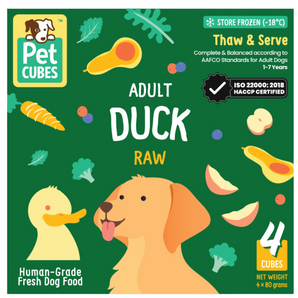 Pet Cubes Raw Duck Fresh Food For Dogs