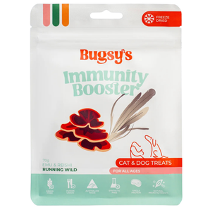 Bugsy’s Immunity Booster Freeze-Dried Emu & Reishi Dog & Cat Treats