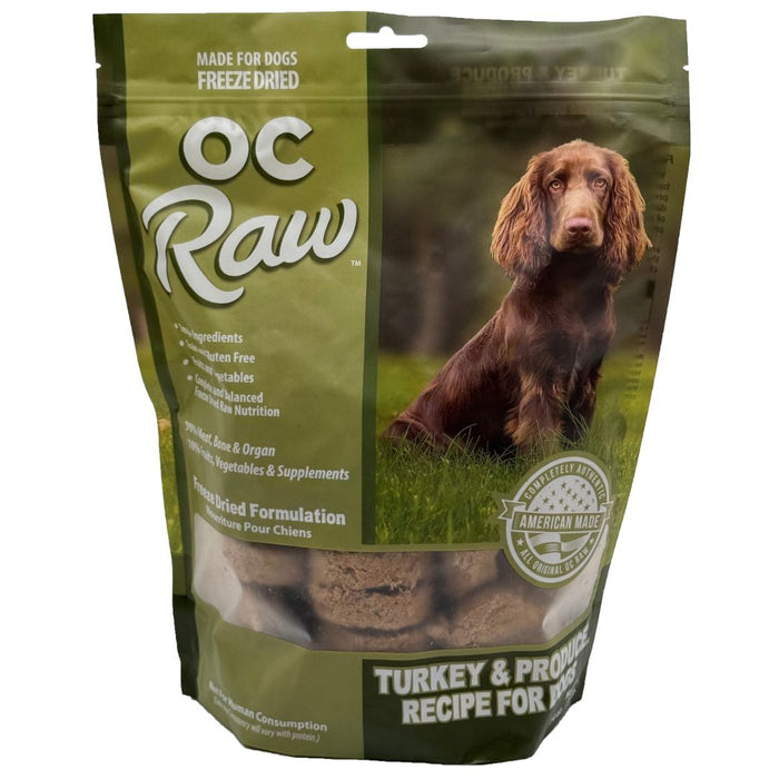 OC Raw Freeze Dried Raw Turkey & Produce Recipe Sliders For Dogs