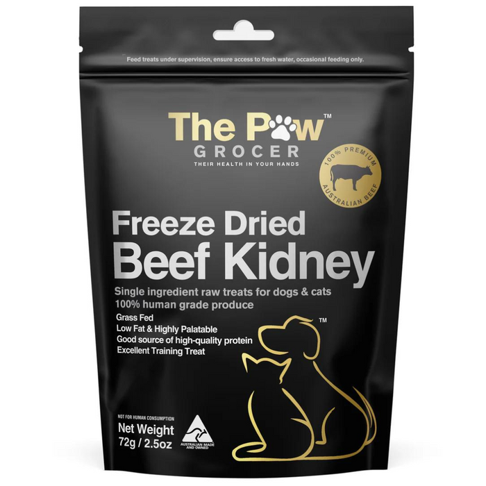 [NEW LAUNCH] 25% OFF: The Paw Grocer Black Label Freeze Dried Grass-Fed Beef Kidney Treats For Dogs & Cats