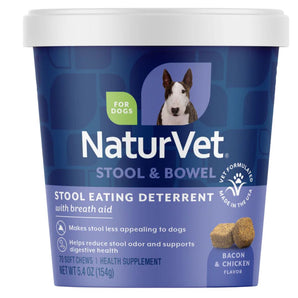 20% OFF: NaturVet Stool Eating Deterrent Plus Breath Aid Soft Chews For Dogs