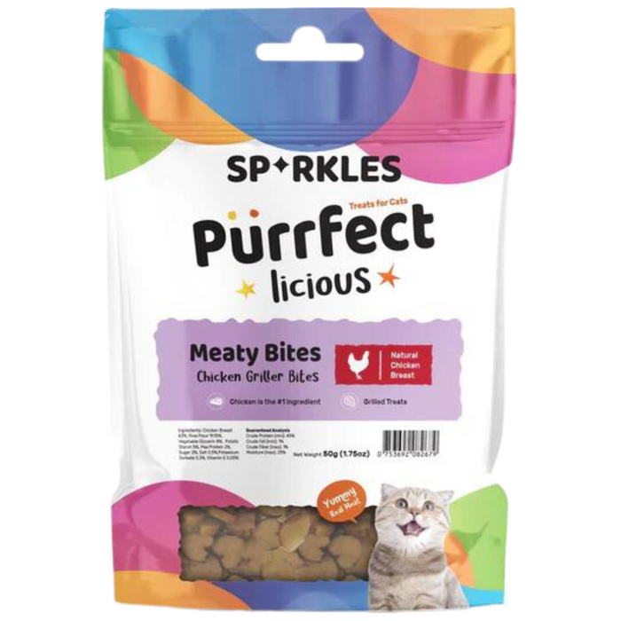 Sparkles Purrfect-licious Meaty Bites Mini Chicken Griller Bites For Cats
