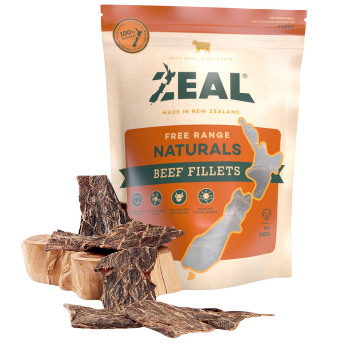Zeal Free Range Naturals NZ Beef Fillets For Dogs