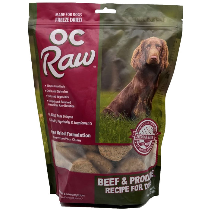 OC Raw Freeze Dried Raw Beef & Produce Recipe Sliders For Dogs