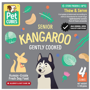 Pet Cubes Complete Gently Cooked Kangaroo Fresh Food For Senior Dogs