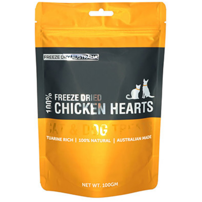 Freeze Dry Australia Freeze Dried Whole Chicken Hearts Treats
