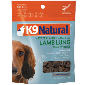 K9 Natural Air-Dried New Zealand Grass-Fed Lamb Lung Protein Bites For Dogs