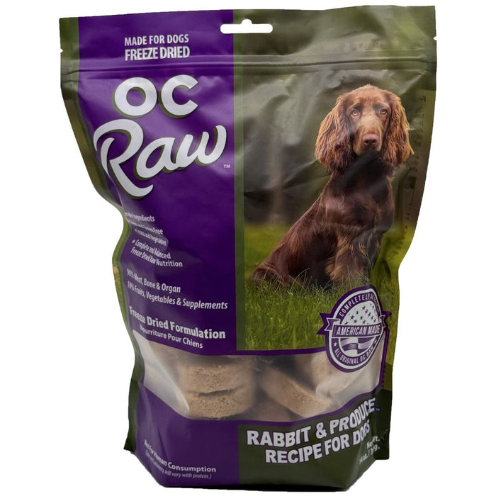 OC Raw Freeze Dried Raw Rabbit & Produce Recipe Sliders For Dogs
