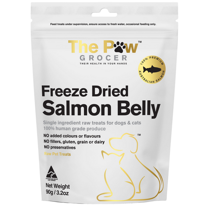 [NEW LAUNCH] 25% OFF: The Paw Grocer Black Label Freeze Dried Salmon Belly Treats For Dogs & Cats