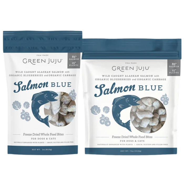 Green Juju Freeze Dried Salmon Blue Whole Food Bites Pack For Dogs & Cats