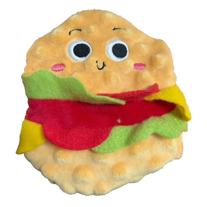 GiGwi Foodzy Friendz Reversible Hamburger & French Fries Snuffle Toy For Dogs