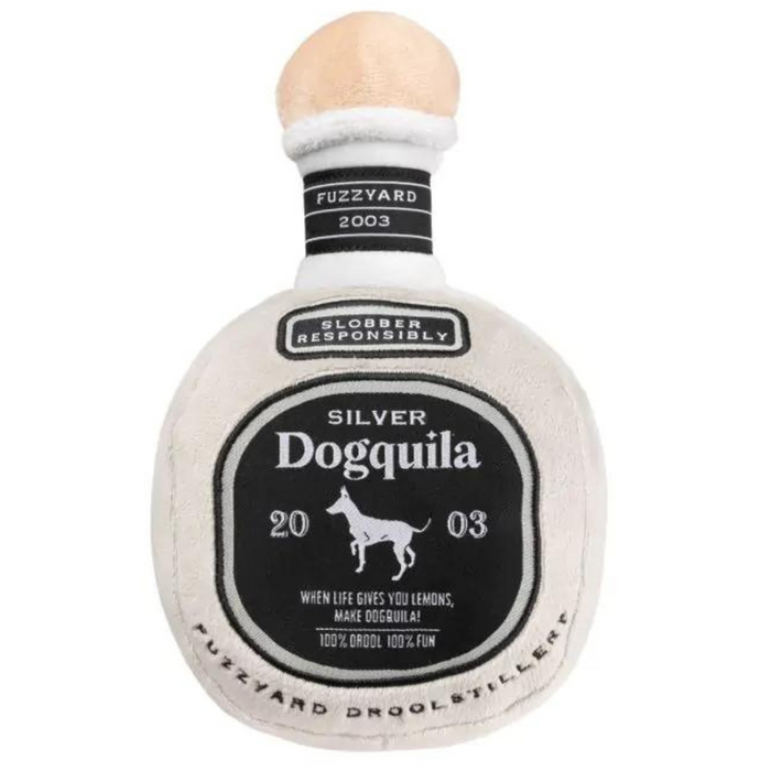 15% OFF: FuzzYard Silver Dogquila Plush Dog Toy
