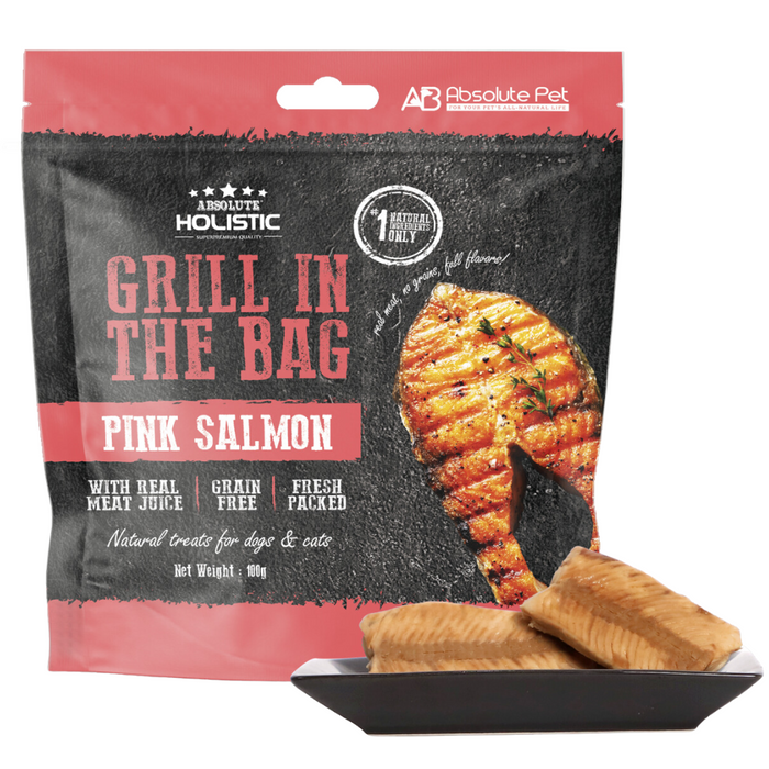 30% OFF: Absolute Holistic Grill In The Bag Pink Salmon Dog Treats