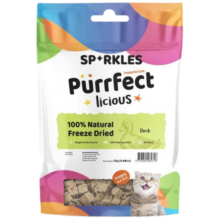 Sparkles Purrfect-licious Freeze Dried Duck Bites For Cats
