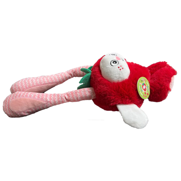 GiGwi Plush Friendz Strawberry Rabbit Toy For Dogs