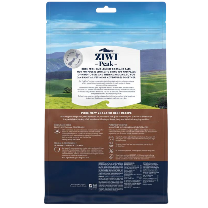 20% OFF: Ziwi Peak Air Dried Orginal Beef Recipe Dry Dog Food