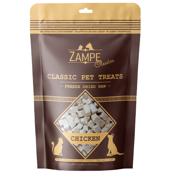 20% OFF: Zampe Pets Freeze Dried Raw Chicken Treats For Dogs & Cats