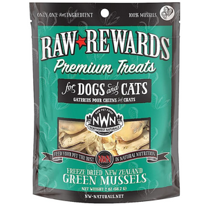 20% OFF: Northwest Naturals Raw Rewards Freeze-Dried Raw New Zealand Green Lipped Mussels Treats For Dogs & Cats