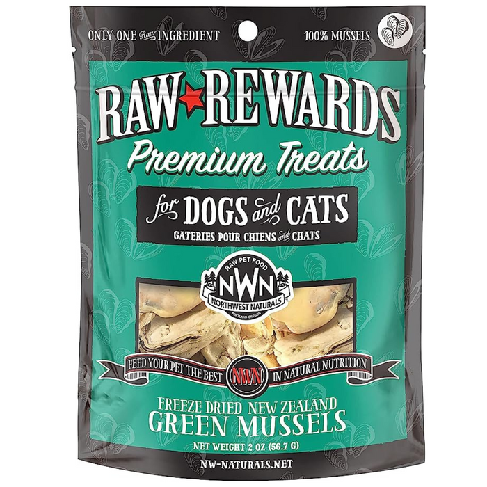 20% OFF: Northwest Naturals Raw Rewards Freeze Dried New Zealand Green Lipped Mussels Treats For Dogs & Cats
