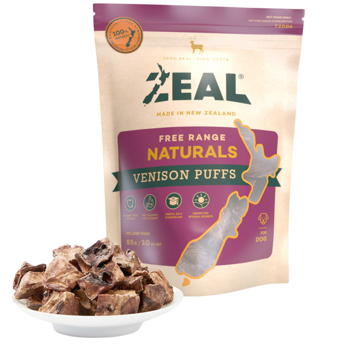 35% OFF: Zeal Venison Puffs For Dogs & Cats