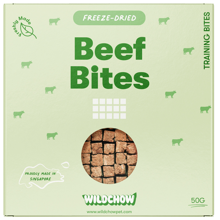 WildChow Freeze Dried Beef Training Bites For Dogs & Cats
