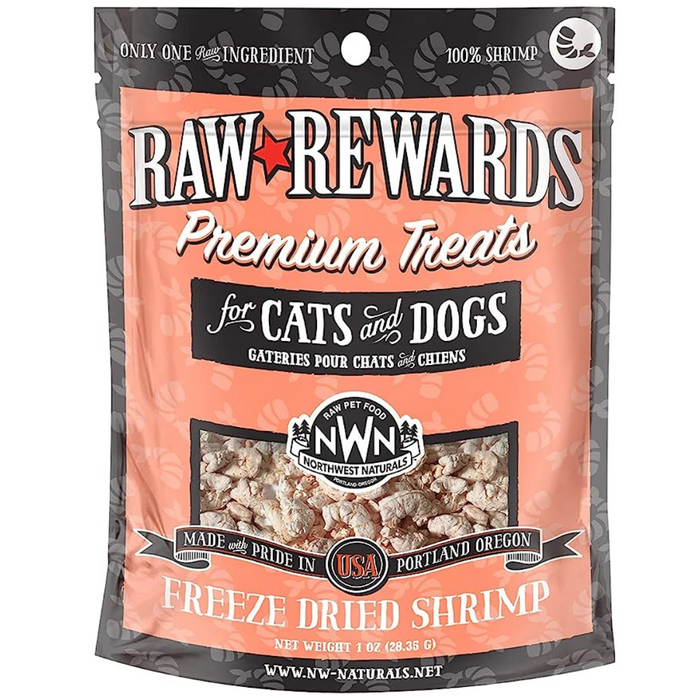 20% OFF: Northwest Naturals Raw Rewards Freeze Dried Shrimp Treats For Dogs & Cats