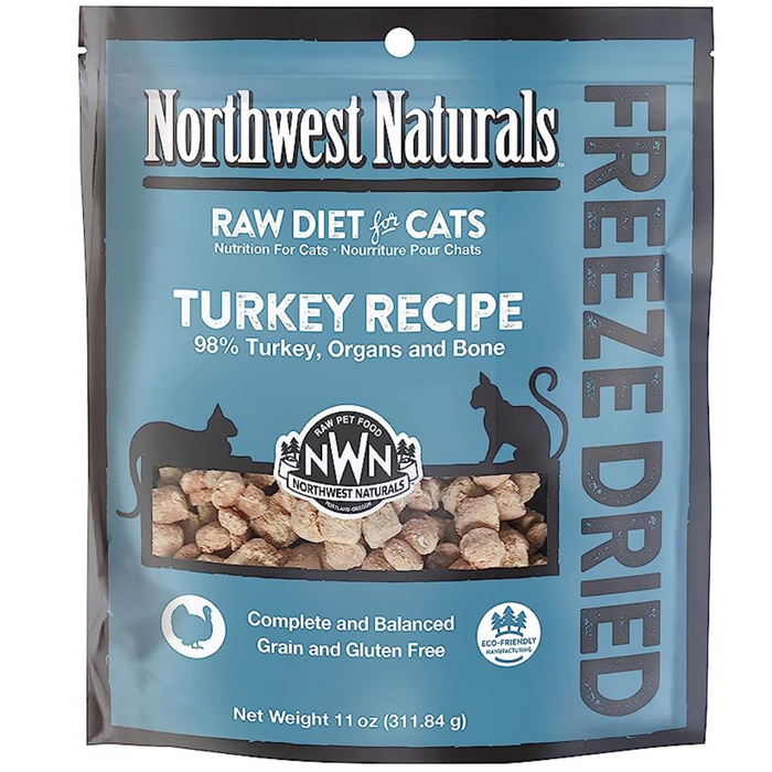 20% OFF: Northwest Naturals Freeze Dried Turkey Recipe Nibbles Raw Diet Cat Food