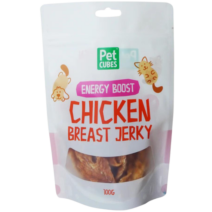 Pet Cubes Air Dried Chicken Breast Jerky Treats For Dogs & Cat