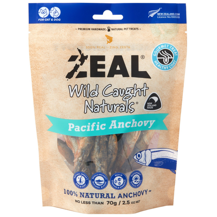 Zeal Wild Caught Naturals Pacific Anchovy For Dogs & Cats