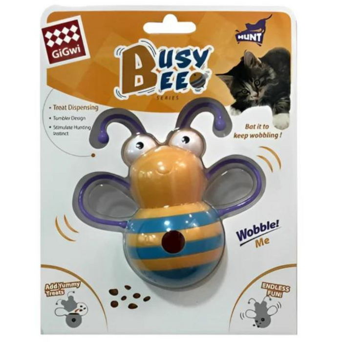 GiGwi Busy Bee Treat Dispenser With Infused Catnip Oil For Cats