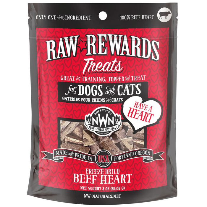 20% OFF: Northwest Naturals Raw Rewards Freeze Dried Beef Heart Treats For Dogs & Cats