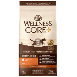 15-20% OFF: Wellness CORE+ Digestive Health Wholesome Grains Adult (Chicken & Rice Recipe) Dry Cat Food