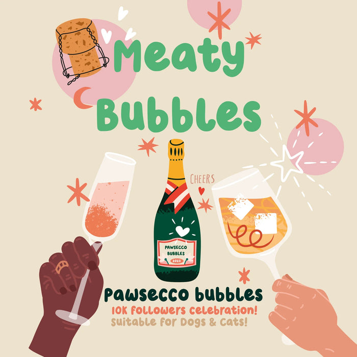 Meaty Bubbles Pawsecco Flavour For Dogs & Cats