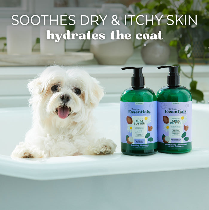 20% OFF: Tropiclean Essentials Shea Butter Soothing Shampoo For Dogs, Puppies & Cats