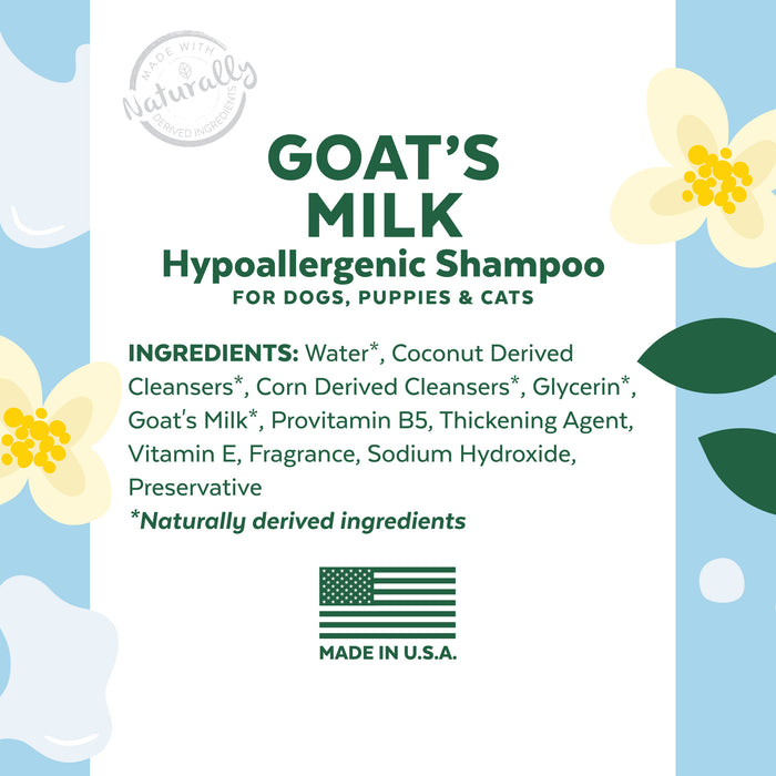 20% OFF: Tropiclean Essentials Warm Vanilla & Goat’s Milk Scent Hypoallergenic Shampoo For Dogs, Puppies & Cats