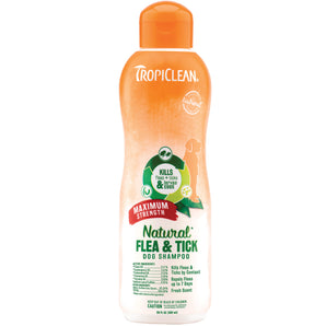 10% OFF: TropiClean Natural* Flea + Tick Maximum Strength Shampoo For Dogs