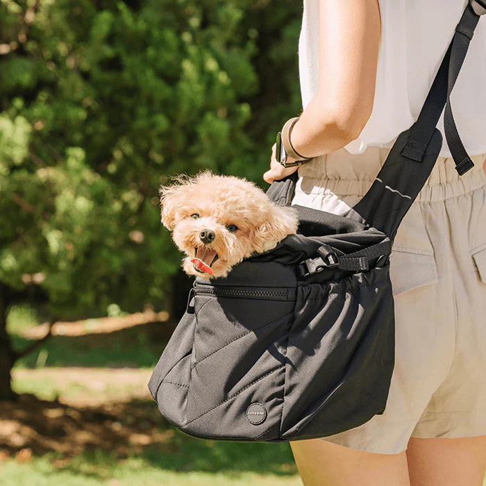 Pups & Bubs Snuggle Petite Black Pet Carrier Bag