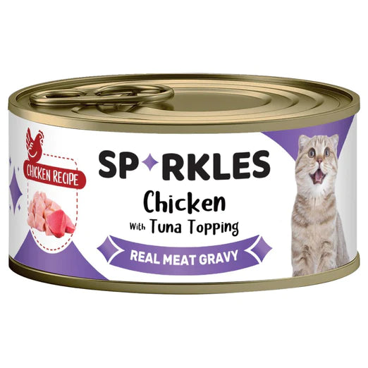 Sparkles Colours Real Meat Gravy Chicken With Tuna Topping Wet Cat Food