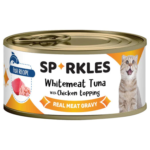 Sparkles Colours Real Meat Gravy Whitemeat Tuna With Chicken Topping Wet Cat Food