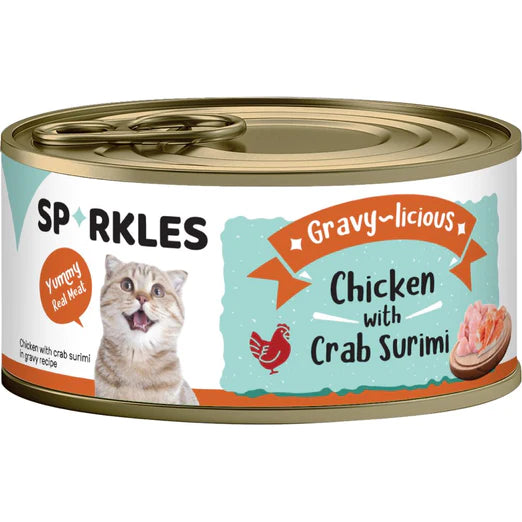 Sparkles Gravy-licious Chicken With Crab Surimi Wet Cat Food