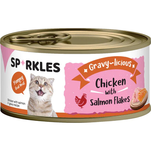 Sparkles Gravy-licious Chicken With Salmon Flakes Wet Cat Food