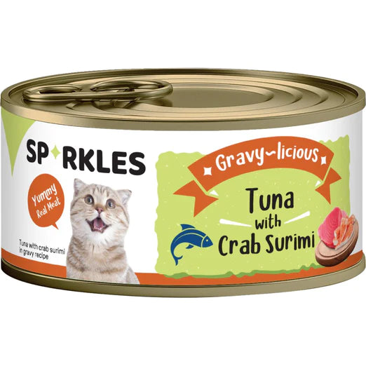 Sparkles Gravy-licious Tuna With Crab Surimi Wet Cat Food