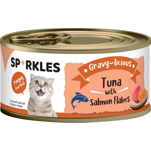Sparkles Gravy-licious Tuna With Salmon Flakes Wet Cat Food