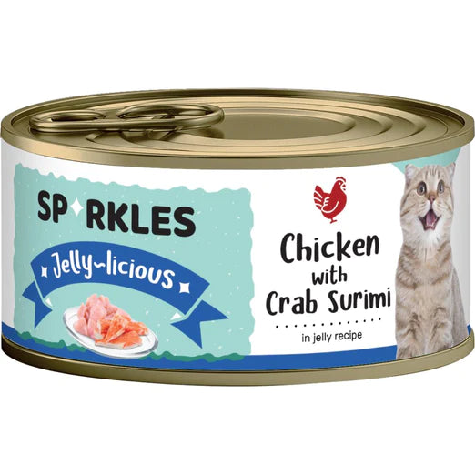 Sparkles Jelly-licious Chicken With Crab Surimi Wet Cat Food