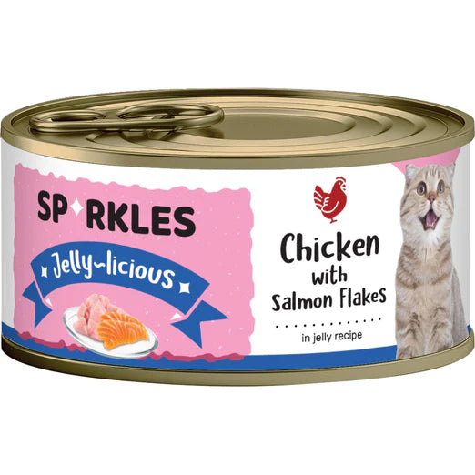 Sparkles Jelly-licious Chicken With Salmon Flakes Wet Cat Food