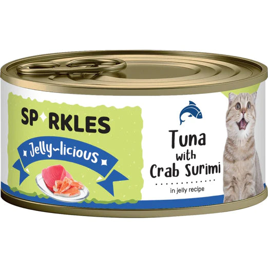 Sparkles Jelly-licious Tuna With Crab Surimi Wet Cat Food