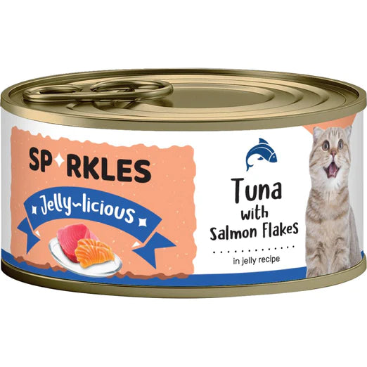 Sparkles Jelly-licious Tuna With Salmon Flakes Wet Cat Food