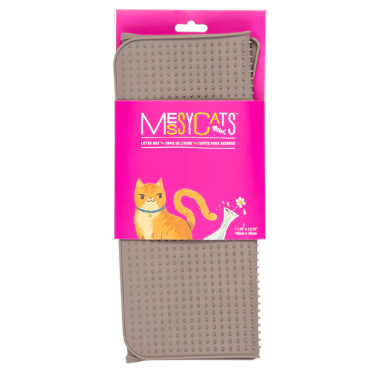10% OFF: Messy Cats Grey Silicone Litter Mat With Soft Graduated Spikes