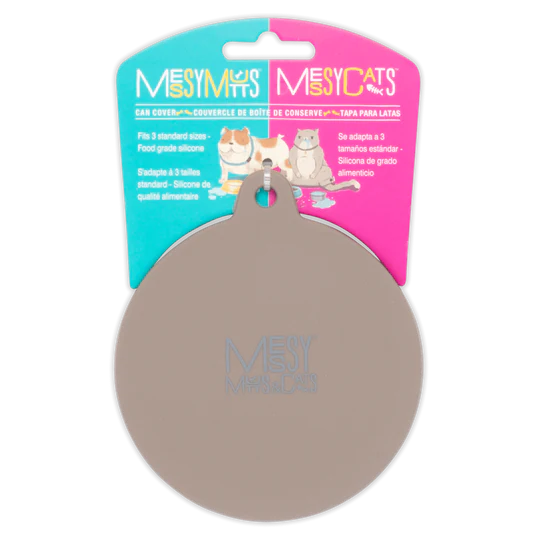 10% OFF: Messy Mutts Grey Silicone Universal Pet Food Can Cover (Fits 2.5" to 3.3")